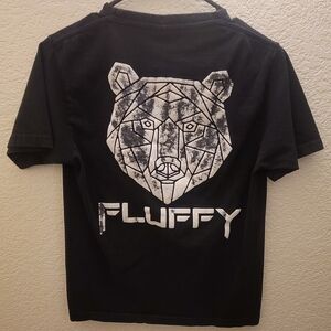 Black Fluffy T-Shirt